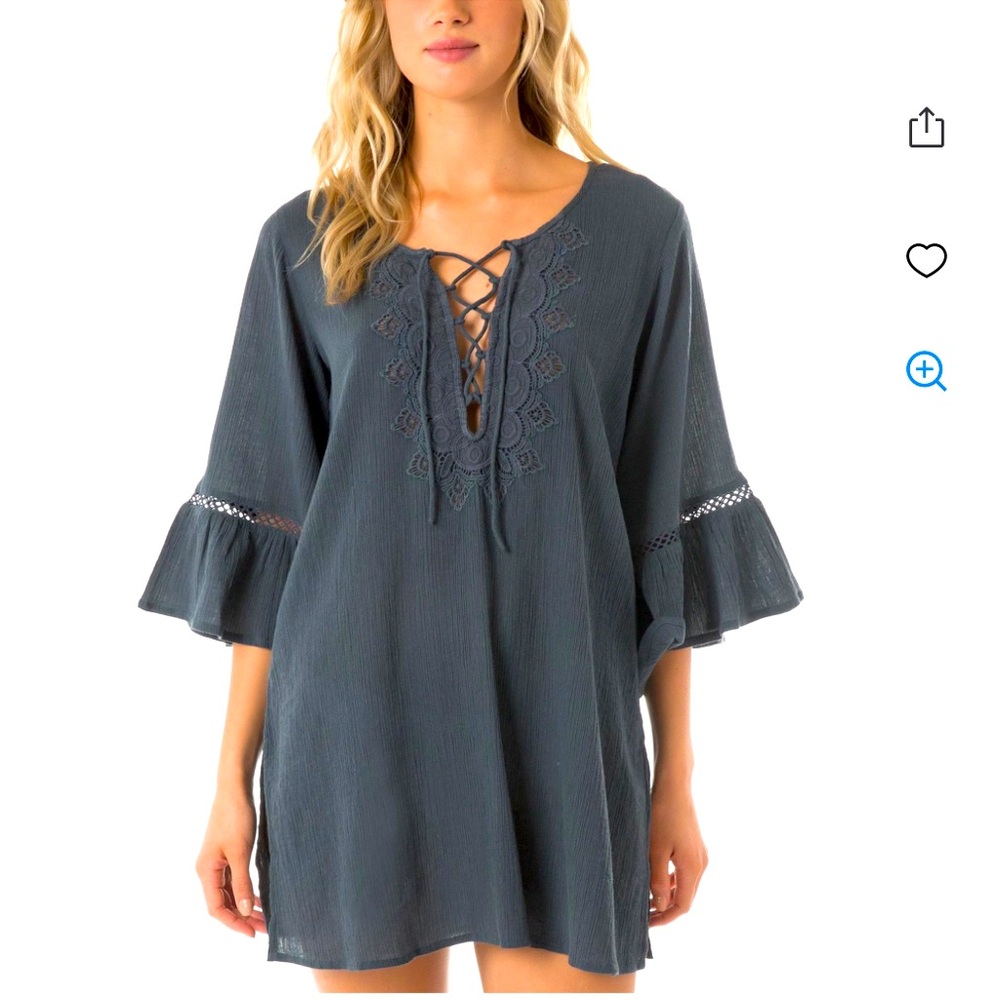 O’Neil x Saltwater Lace-Up Bell Sleeve Tunic